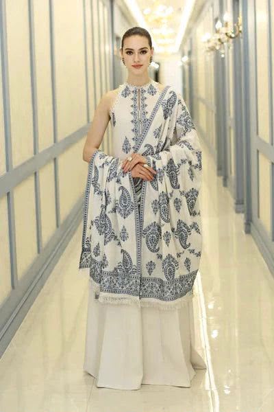 Dhanak embroidered luxury unstitched 3pc suit